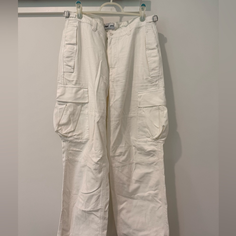TNA Cream Cargo Pants Relaxed Fit